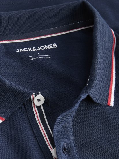 Jack & Jones Blaze Short Sleeve Polo Navy - Pólos - Pólos Tamanhos Grandes Homem