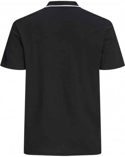 Jack & Jones Blaze Short Sleeve Polo Black - Pólos - Pólos Tamanhos Grandes Homem