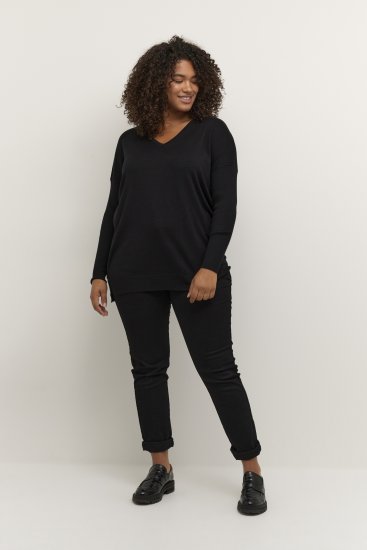 Kaffe Curve Machi Knit Camisola Preto profundo - Sweatshirts & hoodies - 