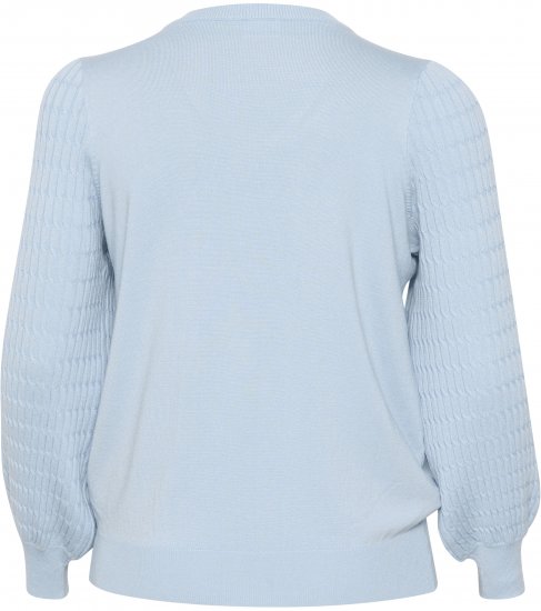 Kaffe Curve Lini Knit Camisola Celestial Blue - Sweatshirts & hoodies - 