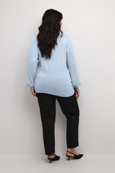 Kaffe Curve Lini Knit Camisola Celestial Blue - Sweatshirts & hoodies - 