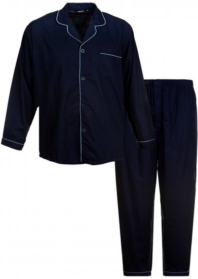 Espionage PJ057A Traditional Pyjama Navy - Roupa Interior & natação - Roupa interior Homem Tamanhos Grandes