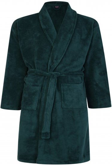 Espionage PJ068 Plain Fleece Gown Navy - Roupões & toalhas de banho - Roupões masculino tamanhos grandes