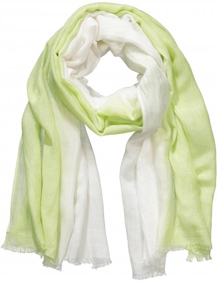 Ulla Popken Ombre Linen Blend Scarf Lime Green - Acessórios - 