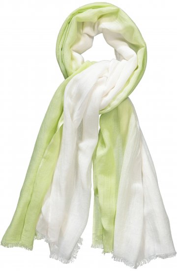 Ulla Popken Ombre Linen Blend Scarf Lime Green - Acessórios - 