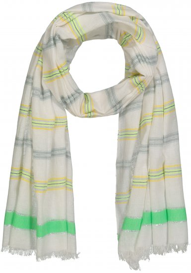 Ulla Popken Glitter Effect Scarf Lime - Acessórios - 