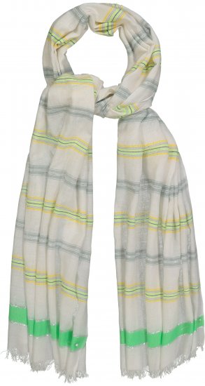 Ulla Popken Glitter Effect Scarf Lime - Acessórios - 