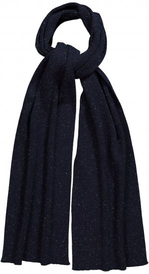Ulla Popken Textured Speckled Scarf Navy - Acessórios - 