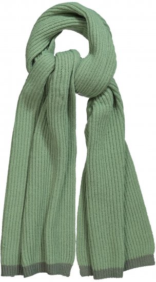 Ulla Popken Two Tone Knit Scarf Sage Green - Acessórios - 
