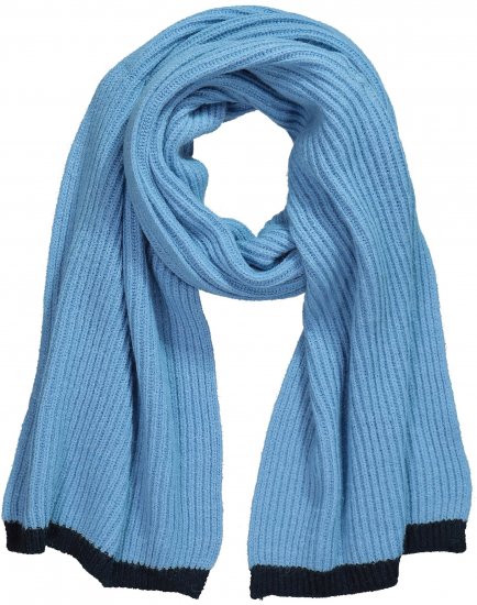Ulla Popken Two Tone Knit Scarf Light Cornflower - Acessórios - 