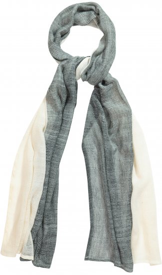 Ulla Popken Two Tone Scarf Grey - Acessórios - 
