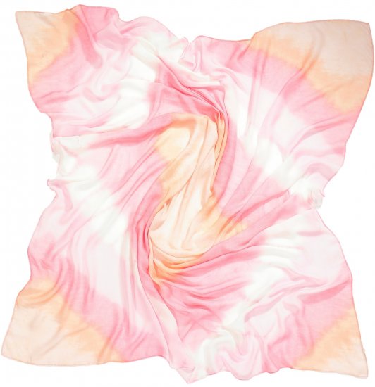Ulla Popken Square Tie Dye Scarf Light Pink - Acessórios - 