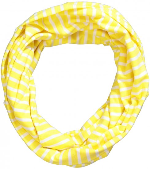 Ulla Popken Striped Infinity Scarf Lemon Yellow - Acessórios - 