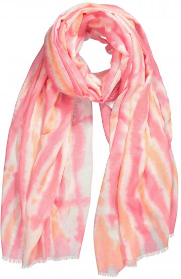 Ulla Popken Tie Dye Striped Scarf Magenta Pink - Acessórios - 