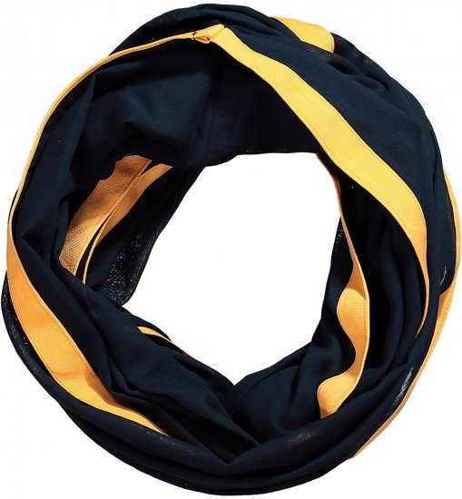 Ulla Popken Neon Stripe Infinity Scarf Navy - Acessórios - 