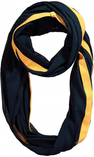 Ulla Popken Neon Stripe Infinity Scarf Navy - Acessórios - 