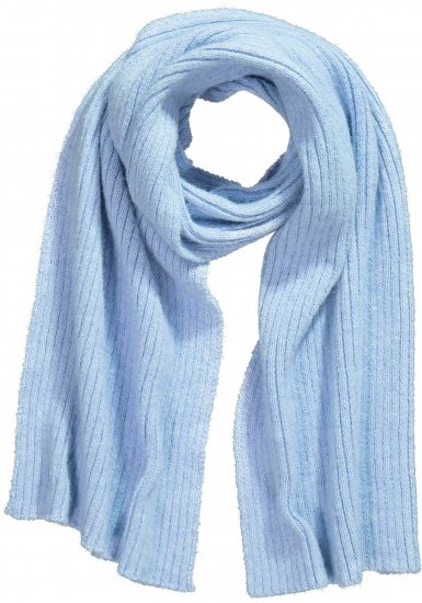 Ulla Popken Ribbed Knit Scarf Blue - Acessórios - 