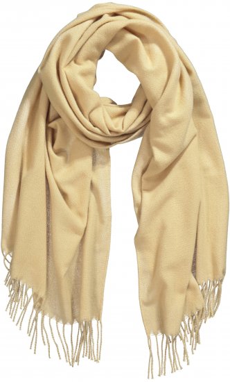 Ulla Popken Fringed Scarf Dark Putty - Acessórios - 