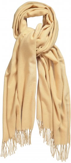 Ulla Popken Fringed Scarf Dark Putty - Acessórios - 