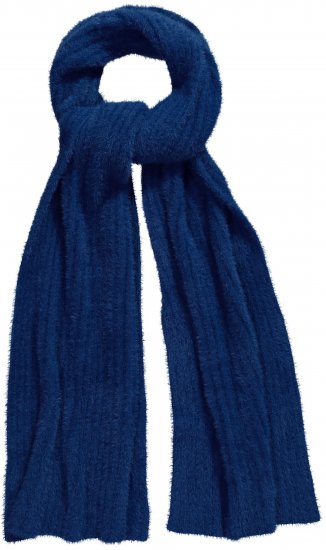 Ulla Popken Ribbed Knit Scarf Navy - Acessórios - 