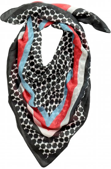 Ulla Popken Silk Scarf Black - Acessórios - 