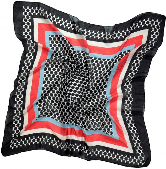 Ulla Popken Silk Scarf Black - Acessórios - 