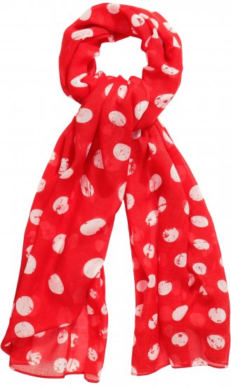 Ulla Popken Polka Dot Scarf Neon Red - Acessórios - 