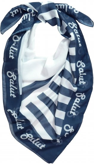 Ulla Popken Maritime Inspired Scarf Deep Aqua - Acessórios - 