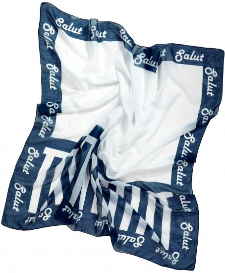 Ulla Popken Maritime Inspired Scarf Deep Aqua - Acessórios - 