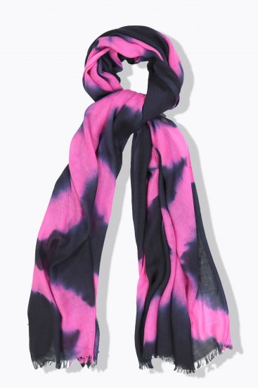 Ulla Popken Two Tone Fringed Hem Scarf Bold Pink - Acessórios - 