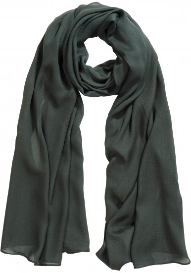 Ulla Popken Lightweight Scarf Olive Grey - Acessórios - 