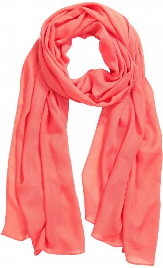 Ulla Popken Lightweight Scarf Coral Pink - Acessórios - 