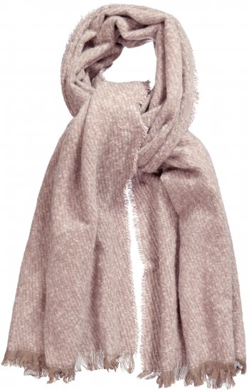 Ulla Popken Fringed Hem Knit Scarf Mocha Brown - Acessórios - 