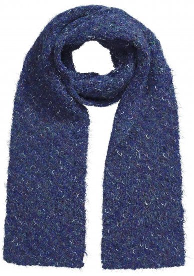 Ulla Popken Marled Mix Yarn Wool Blend Scarf Deep Aqua - Acessórios - 