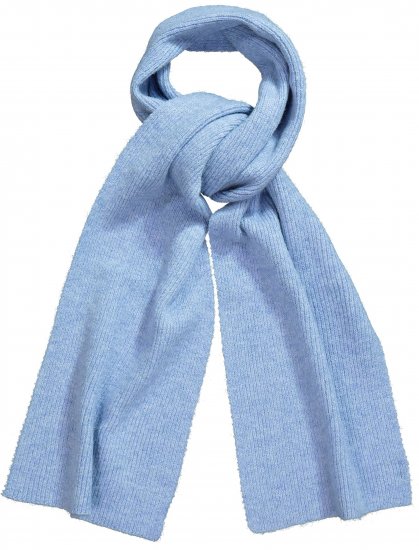 Ulla Popken Ribbed Knit Scarf Blue - Acessórios - 