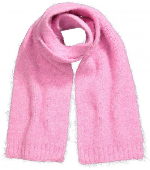 Ulla Popken Ribbed Knit Scarf Dark Pink - Acessórios - 