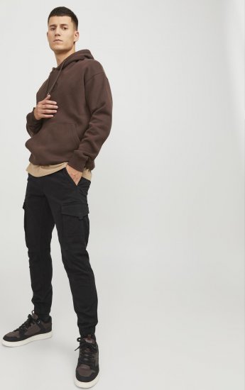 Jack & Jones Paul Flake Cargo Pants Black - Jeans & calças - Jeans & Calças Tamanhos Grandes Homem