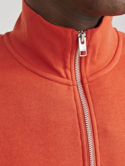 Jack & Jones Esterbro High Neck Quarter Zip Sweatshirt Red - Sweatshirts & hoodies - Sweatshirt & Camisolas com Capuz tamanhos grandes