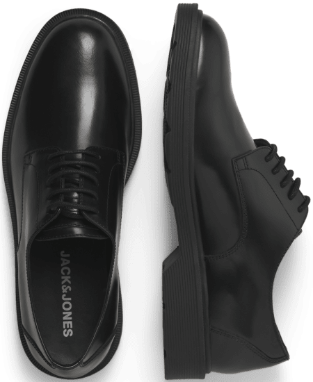 Jack & Jones Dax Leather Lace Shoes Anthracite - Calçado de homem 40-52 - 