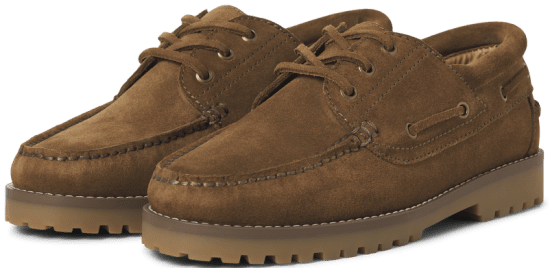 Jack & Jones Brooklyn Suede Boat Loafers Cognac - Calçado de homem 40-52 - 