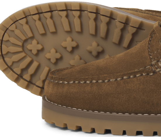 Jack & Jones Brooklyn Suede Boat Loafers Cognac - Calçado de homem 40-52 - 