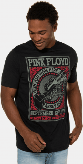 JP1880 Pink Floyd Retro Graphic Comfort Fit Band T-Shirt Black - T-shirts - T-shirts Homem Tamanhos Grandes