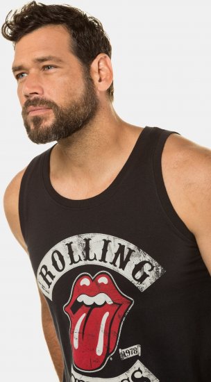 JP1880 Rolling Stones Graphic Band Tank Top Black - T-shirts - T-shirts Homem Tamanhos Grandes