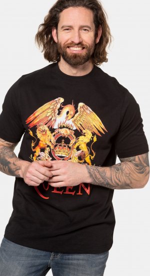 JP1880 Queen Graphic Comfort Fit Band T-Shirt Black - T-shirts - T-shirts Homem Tamanhos Grandes