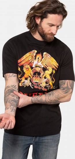 JP1880 Queen Graphic Comfort Fit Band T-Shirt Black - T-shirts - T-shirts Homem Tamanhos Grandes