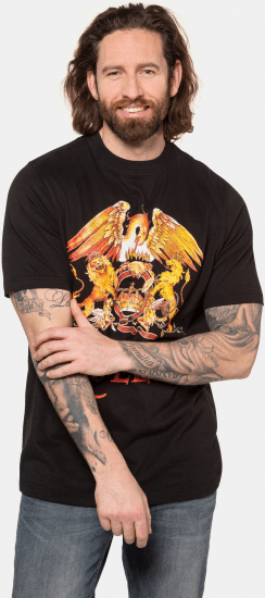 JP1880 Queen Graphic Comfort Fit Band T-Shirt Black - T-shirts - T-shirts Homem Tamanhos Grandes