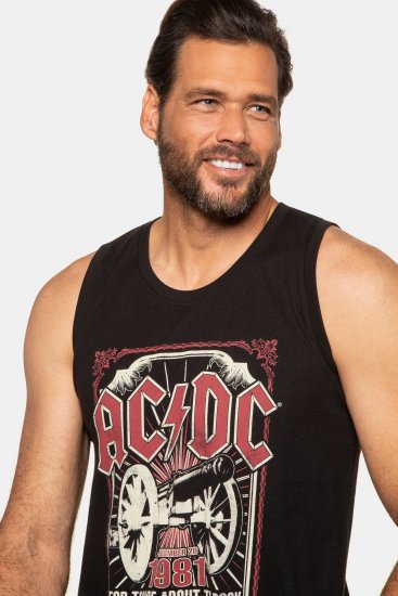 JP1880 AC/DC Graphic Band Tank Top Black - T-shirts - T-shirts Homem Tamanhos Grandes
