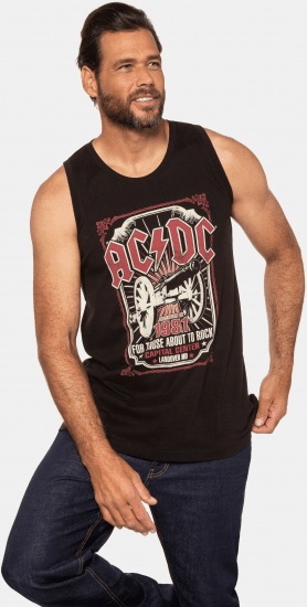 JP1880 AC/DC Graphic Band Tank Top Black - T-shirts - T-shirts Homem Tamanhos Grandes