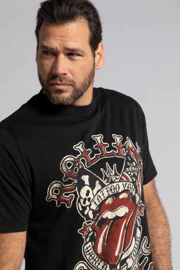 JP1880 Rolling Stones Graphic Comfort Fit Band T-Shirt Black - T-shirts - T-shirts Homem Tamanhos Grandes