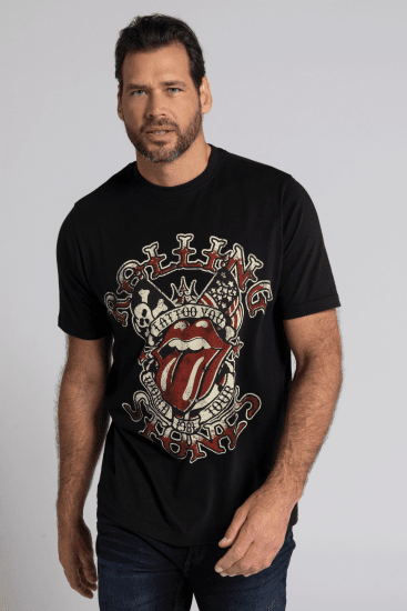 JP1880 Rolling Stones Graphic Comfort Fit Band T-Shirt Black - T-shirts - T-shirts Homem Tamanhos Grandes